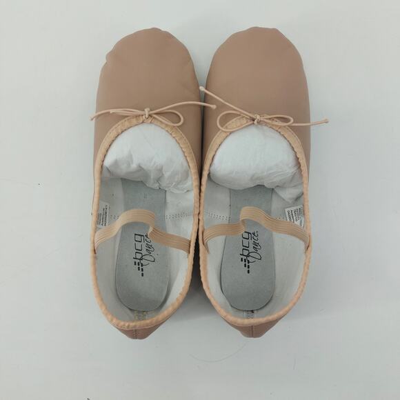 bcg Dance Ballet Slippers Pink Dance Leather 3D Youth Bow - Picture 8 of 12